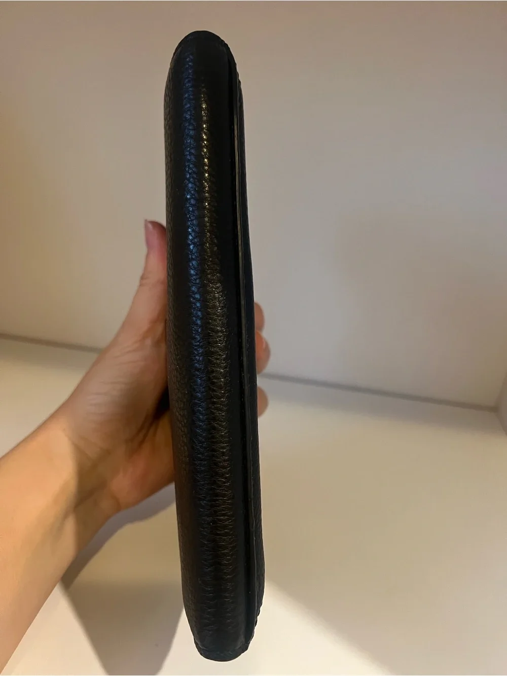 Kate Spade Jackson Medium Universal Phone Wristlet Clutch Black Pebbled Leathe